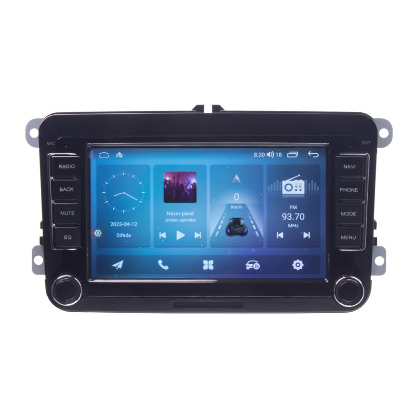 Autorádio pre VW, Škoda s 7" LCD, Android, WI-FI, GPS, CarPlay, Bluetooth, 4G, 2x USB