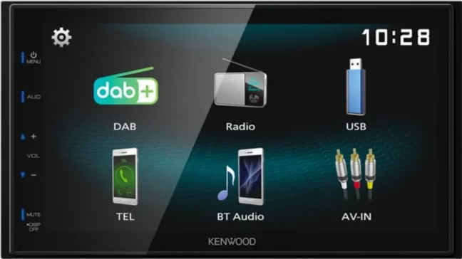 Autorádio Kenwood DMX-125DAB s DAB+, Bluetooth a zrkadlením telefónu - 6,8"