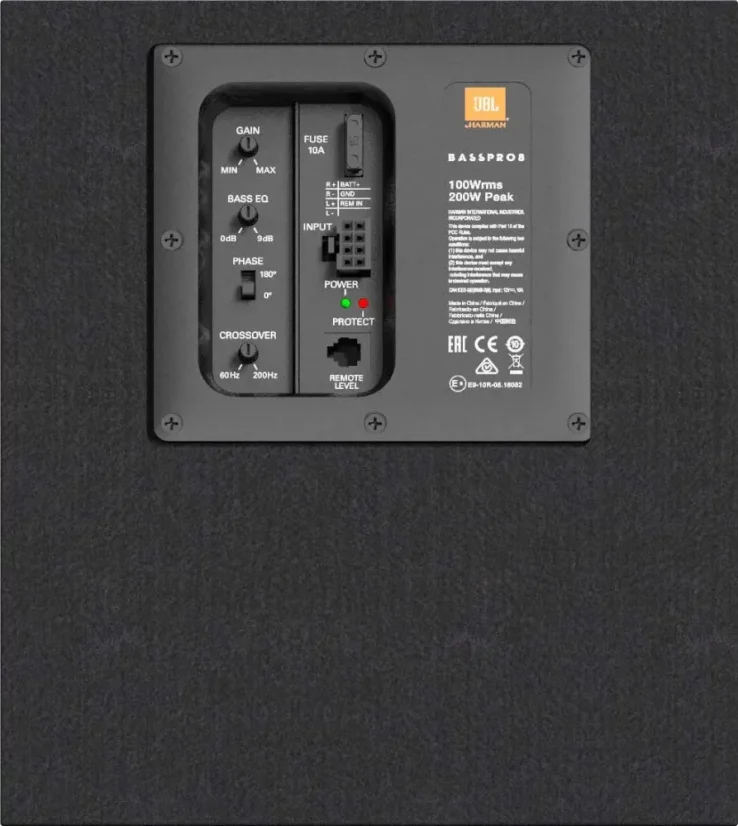 Aktívny 8" (200 mm) systém subwoofera JBL Basspro 8