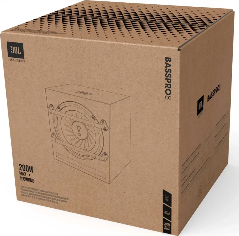 Aktívny 8" (200 mm) systém subwoofera JBL Basspro 8