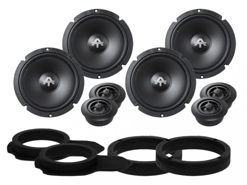 Predné a zadné reproduktory Autotek ATX6.2C pre Volkswagen Passat B6 a B7 (2006-2014)