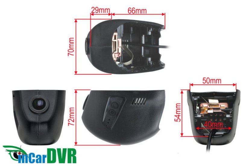 DVR HD kamera, Wi-Fi vhodná do VW Golf VII