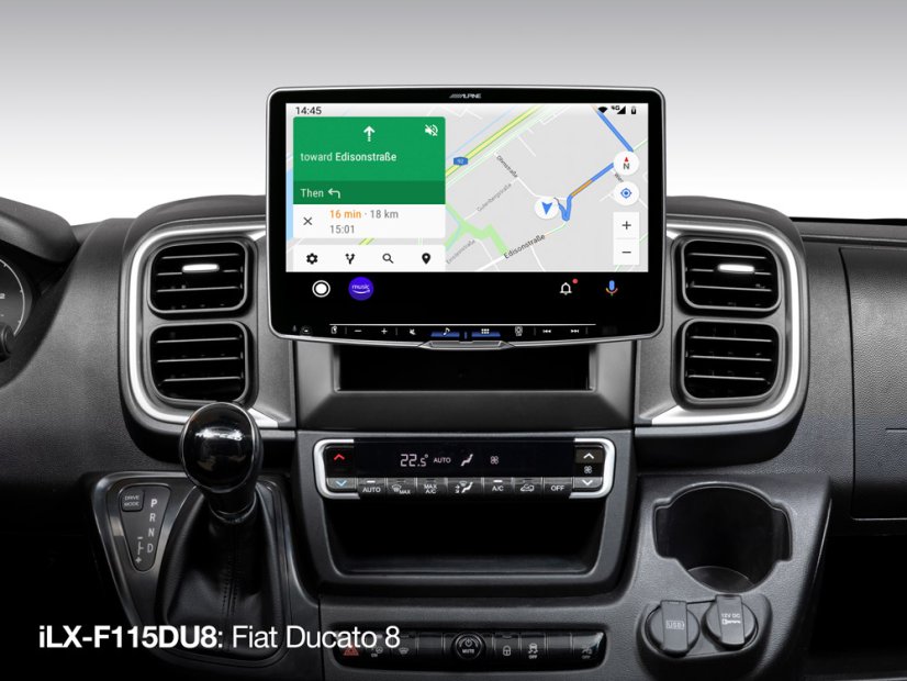 Alpine 11 palcové multimediálne rádio iLX-F115DU8 pre Fiat Ducato 8