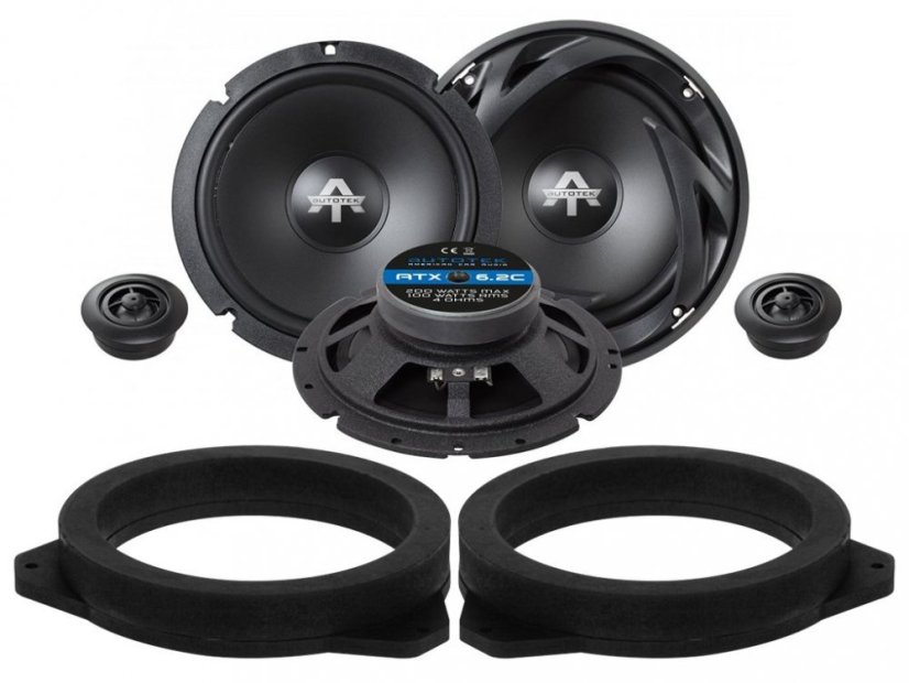 Autotek ATX6.2C reproduktory pre Citroen Berlingo (2008-2018) predné dvere
