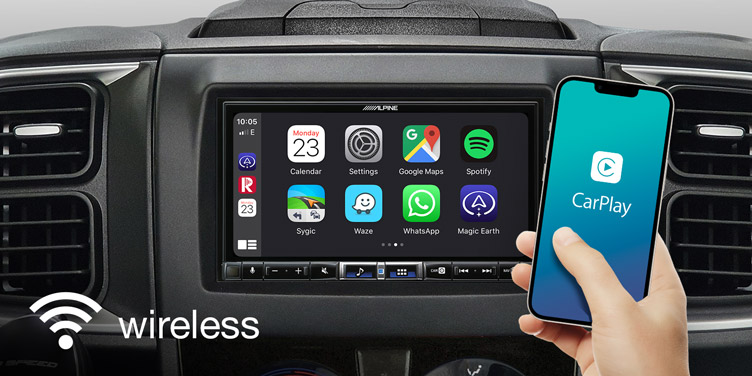 Autorádio Alpine iLX-705D s bezdrôtovým Apple CarPlay a DAB +