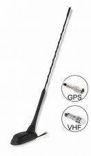 Autoanténa VHF+GPS strešná anténa 60°