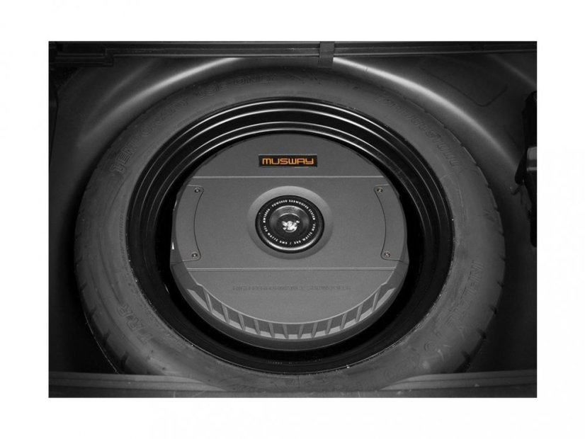 Aktívny subwoofer do rezervy vhodný pre vozidlá Škoda