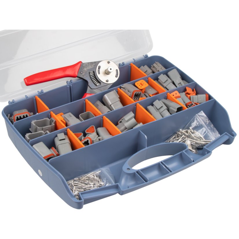 Súprava vodotesných konektorov Deutsch + lisovacie kliešte