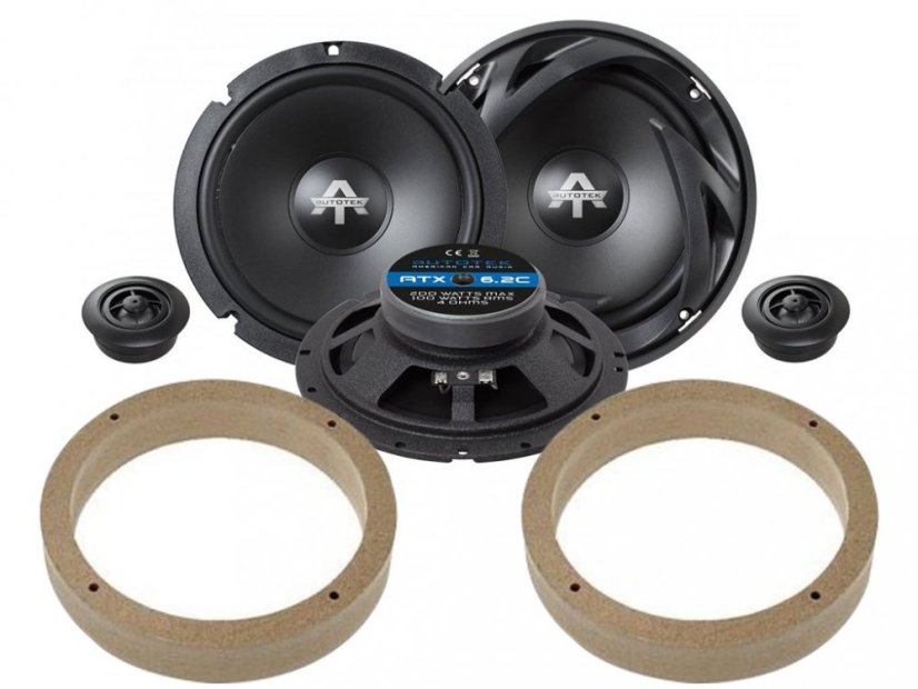 Autotek ATX6.2C reproduktory pre VW Golf VII predné dvere