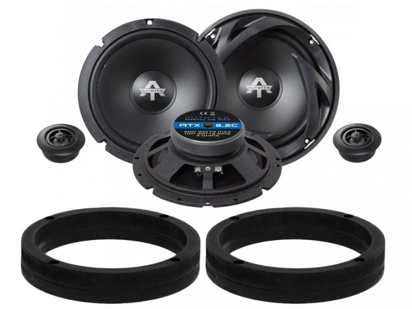 Autotek ATX6.2C reproduktory pre Škoda Roomster (2006-2015) zadné dvere