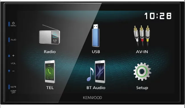 Autorádio 6,8" s Bluetooth a zrkadlením telefónu KENWOOD DMX-120BT