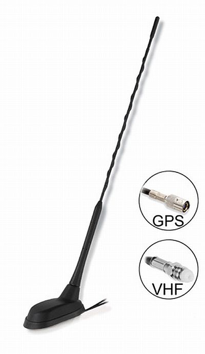 Autoanténa VHF+GPS strešná anténa 60°