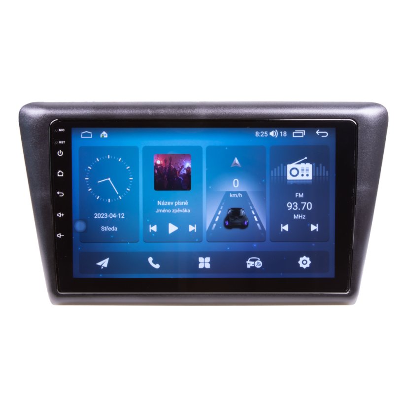 Autorádio pre Škoda Rapid 2012 - s 9" LCD, Android, WI-FI, GPS, CarPlay, 4G, Bluetooth, 2x USB