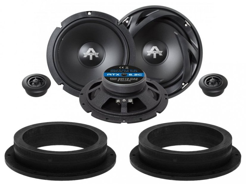 Autotek ATX6.2C reproduktory pre Volkswagen Touran (2003-2015) predné dvere