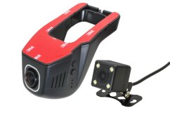 DVR kamera HD, Wi-Fi, univerzálna pod zrkadlo predná + zadná