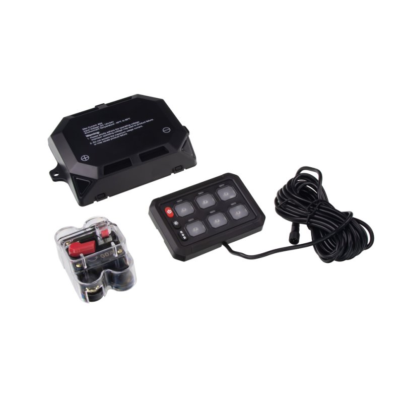 Multiprepínač 12/24V, 6-kanálový, 60A