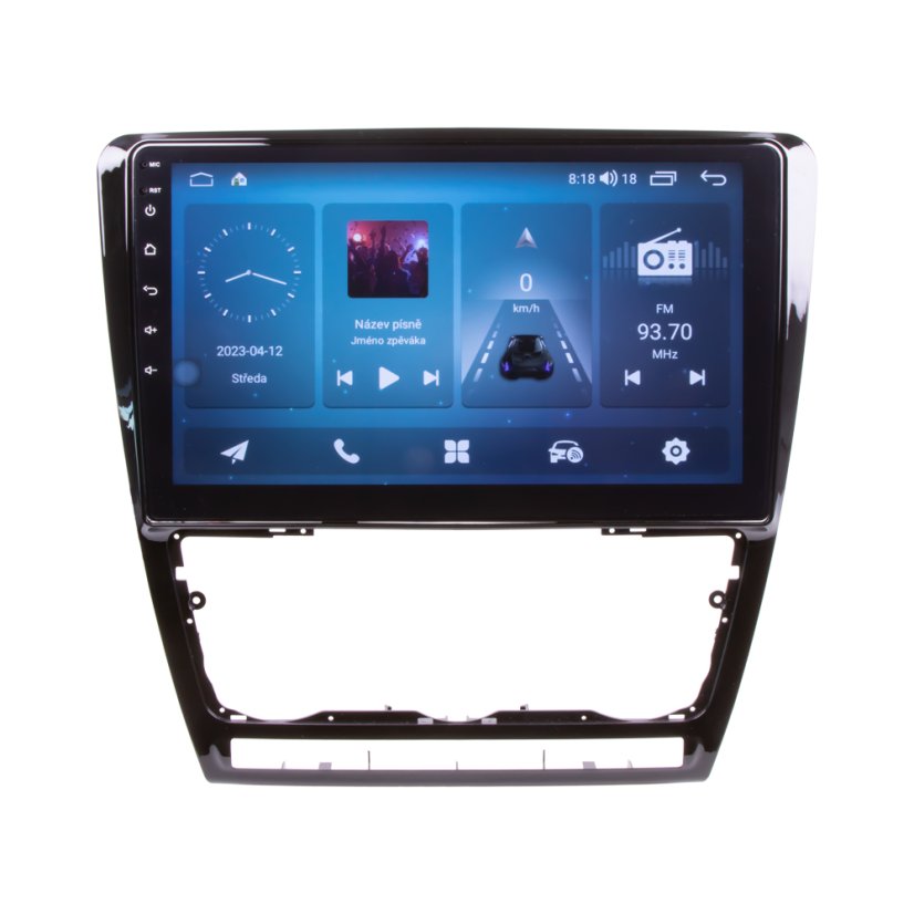 Autorádio pre Škoda Octavia 2007-2014 s 10,1" LCD, Android, WI-FI, GPS, CarPlay, 4G, Bluetooth