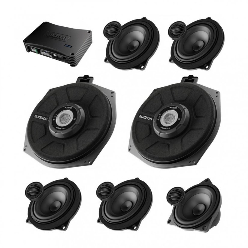 Set ozvučenia Audison s DSP procesorom do BMW X5 (G05) s výbavou Hi-Fi Sound System