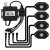 LED podsvetlenie podvozku RGB 12-24V, Bluetooth, 12x3W