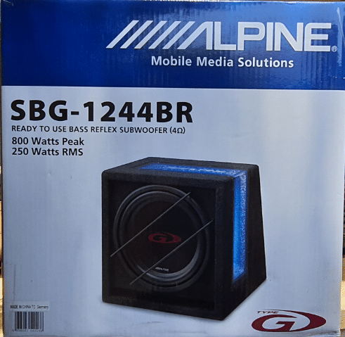 12" subwoofer v boxe do auta Alpine SBG-1244BR