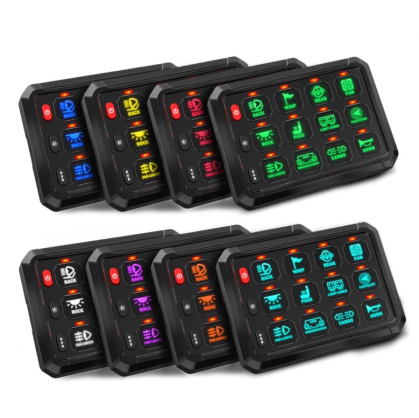 Multiprepínač 12/24V, 12-kanálový, 80A