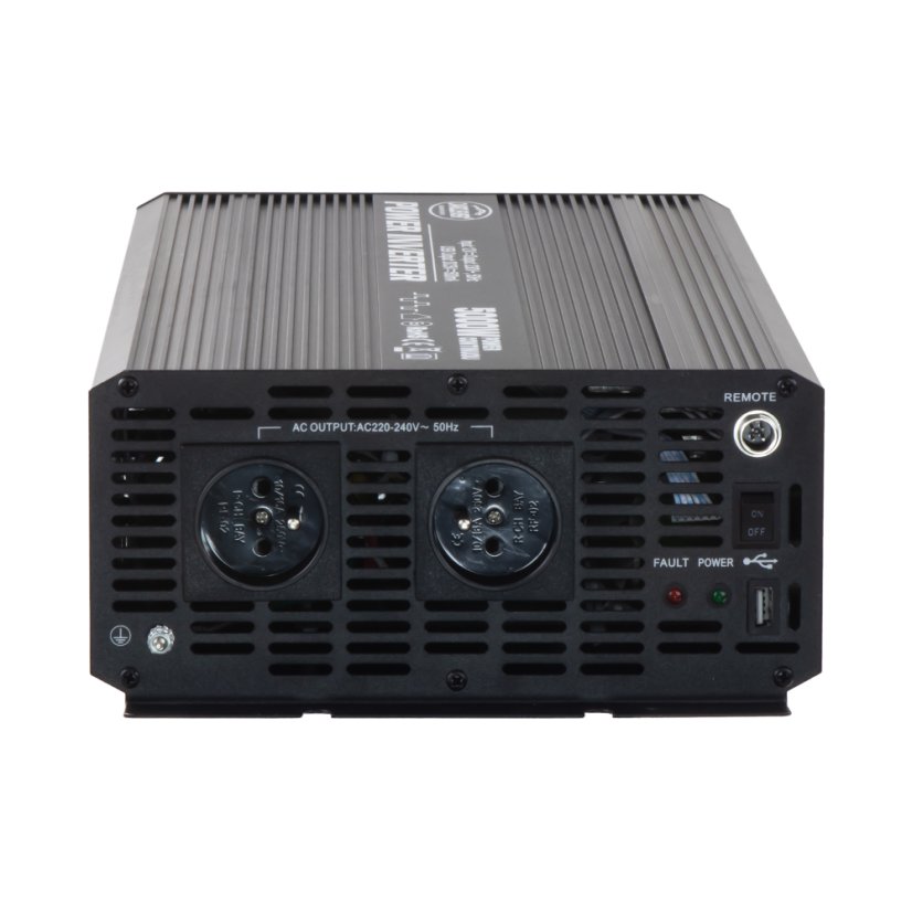 Menič napätia z 12/230V + USB, 5000W