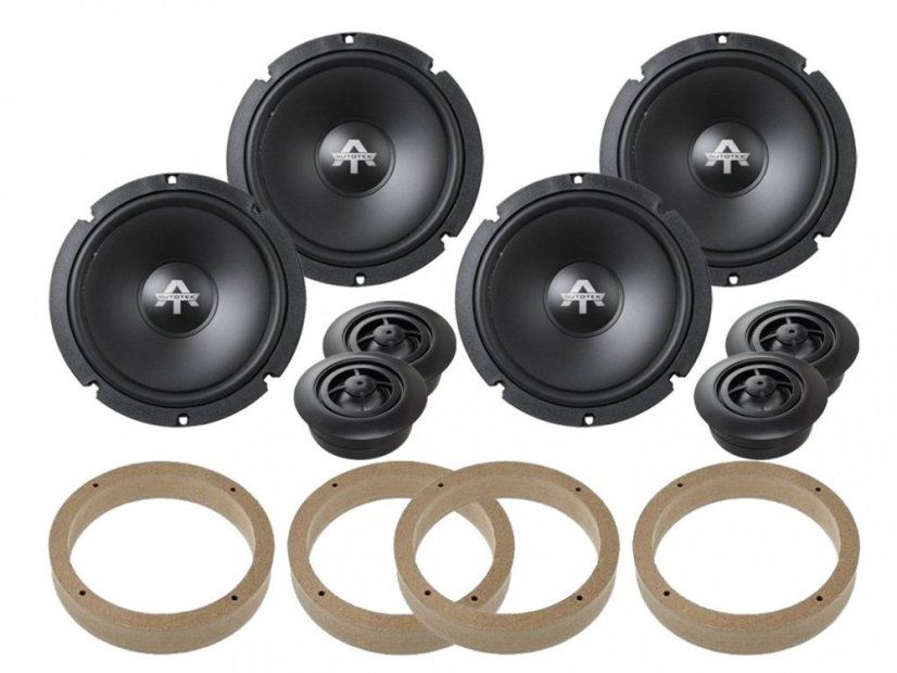 Predné a zadné reproduktory Autotek ATX6.2C pre VW Golf VI