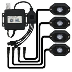 LED podsvetlenie podvozku RGB 12-24V, Bluetooth, 12x3W