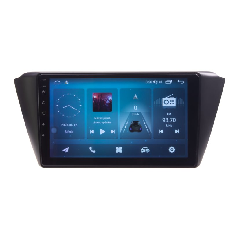 Autorádio pre Škoda Fabia 2015-2019 s 9" LCD, Android, WI-FI, GPS, CarPlay, Bluetooth, 4G, 2x USB
