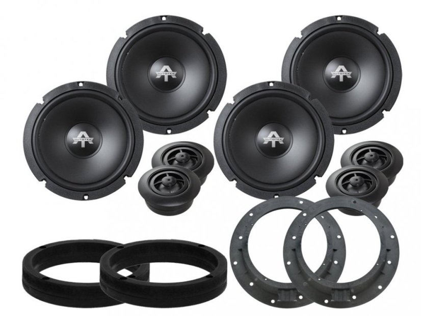 Predné a zadné reproduktory Autotek ATX6.2C pre Volkswagen Touareg (2001-2018)