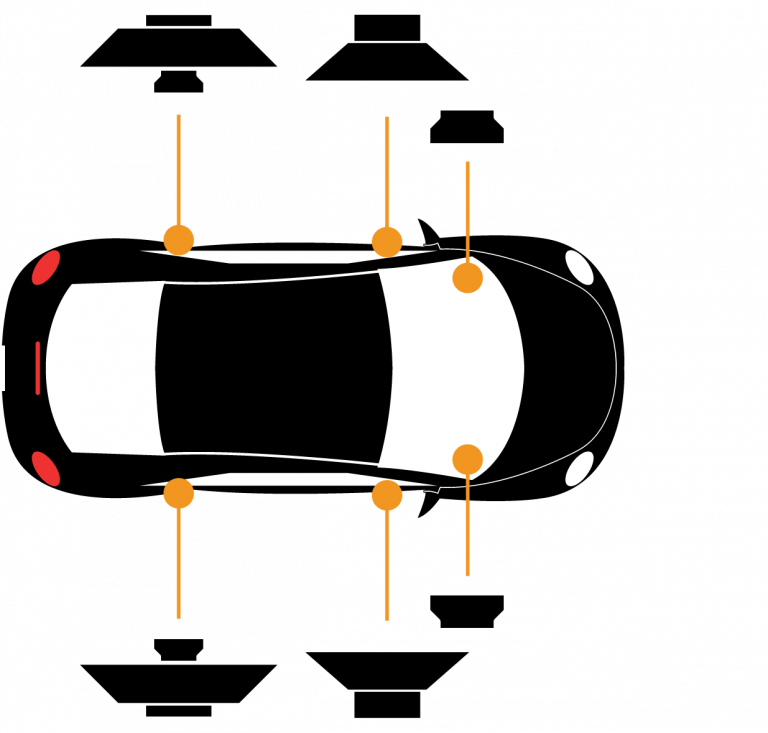 Predné a zadné reproduktory Focal pre  VW Golf VI (2009-2012)