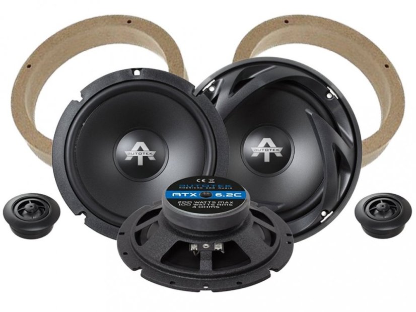 Autotek ATX6.2C reproduktory pre Škoda Yeti (2009-2017) zadné dvere