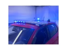 LED rampa 1442mm, modrá / červená + 2x LED maják