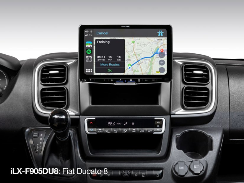 Alpine 9 palcové multimediálne rádio iLX-F905DU8 pre Fiat Ducato 8